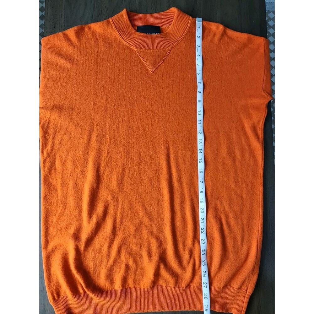 Erika Cavallini Orange Oversized Wool Cashmere Blend Sweater Size Small Euc - Picture 7 of 7